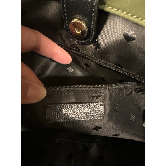 Kate Spade Watson Lane Olive Nylon Tote Bag – Black Handles - Picture 10 of 10